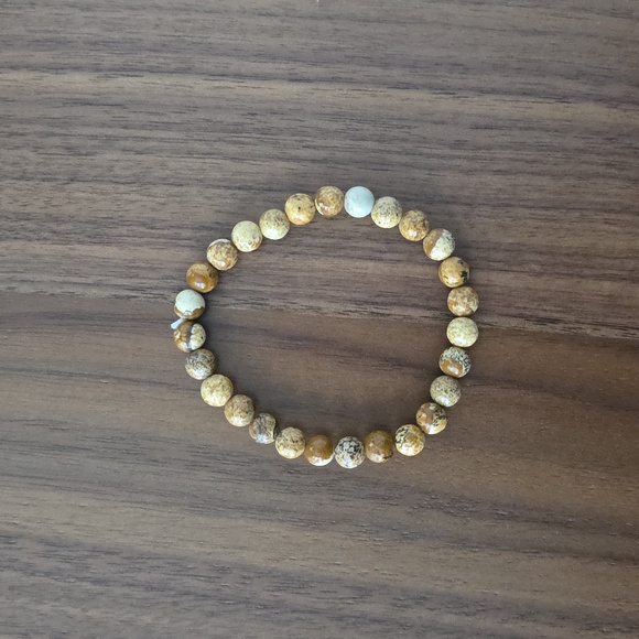 Picture Jasper Stretch Bracelet 4mm - Picture 2 of 4